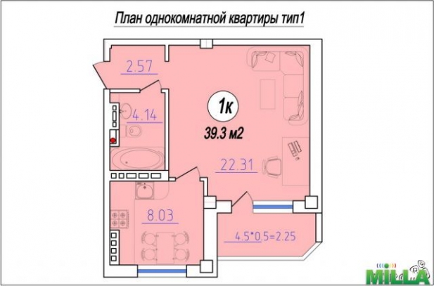 Продам 1-к квартиру, Бочарова 54