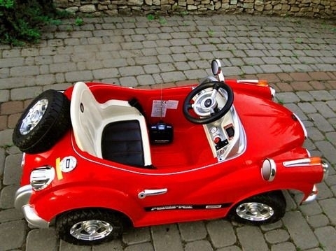 Cупер ! Детский электромобиль Mercedes Benz 128 Retro. Красный