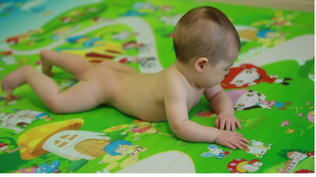Детский двухсторонний развивающий коврик Babypol.