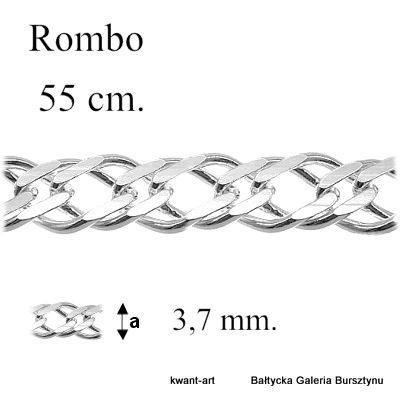 Cеребряная цепь Ромбо ( шер. 3,7mm ) 55 см
