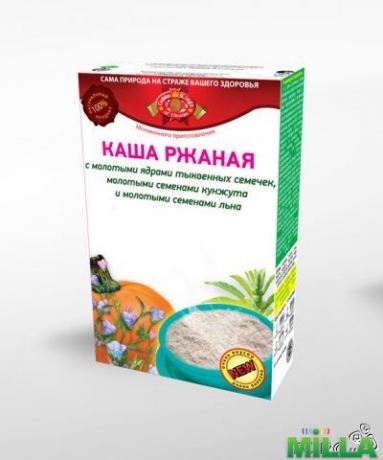 Каша ржанная с семенами тыквы, льна, кунж