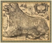 VIP подарок - Карта Бельгийского королевства(старинная копия)