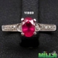 Ruby и sapphire 925 Серебряное кольцо